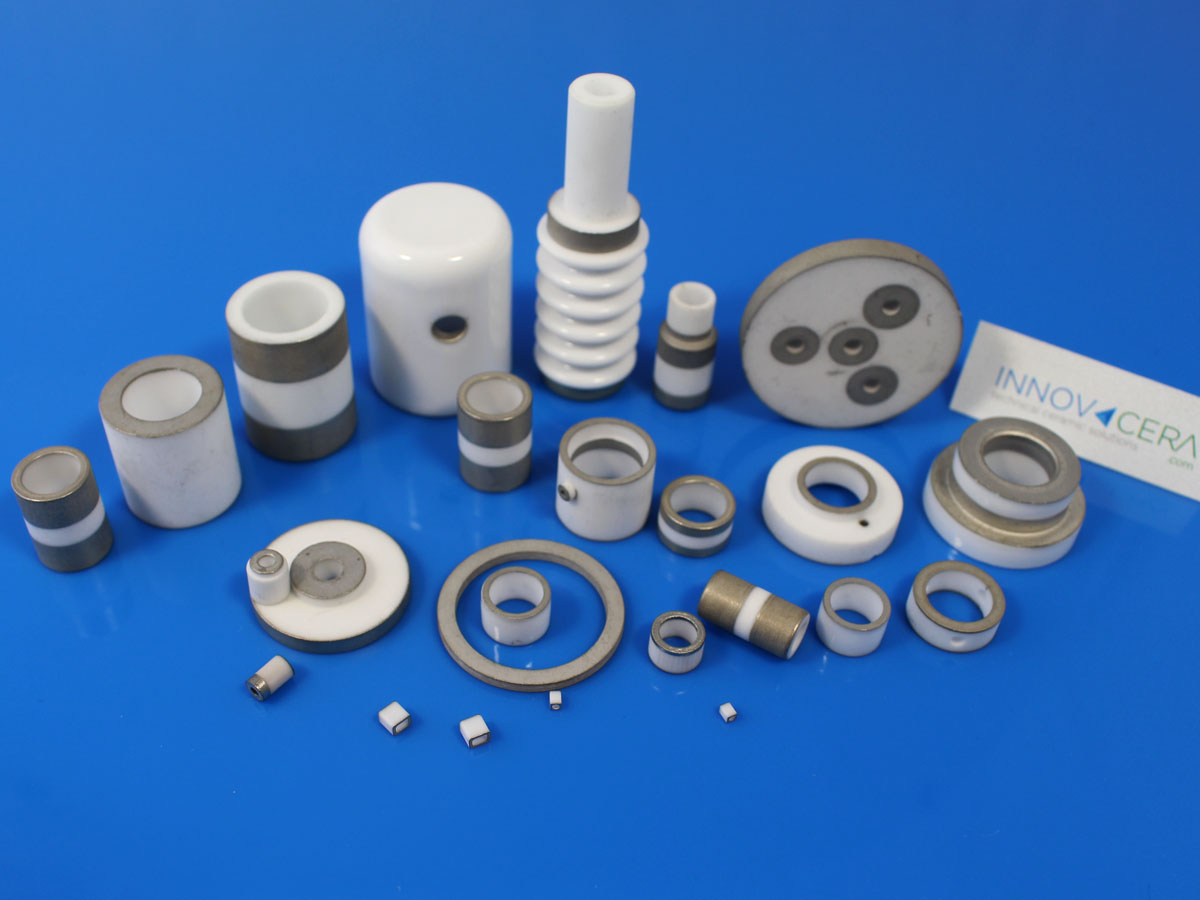 metallized ceramic ceramics component feed applications power through insulators innovacera insulator