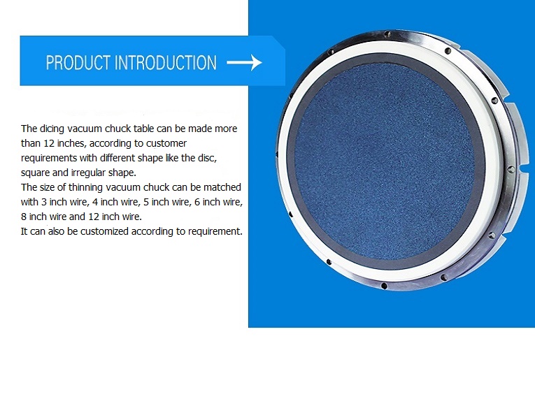 Porous Ceramic Dicing and Thinning Vacuum Chuck