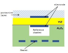 Schematic diagram of HF sensing element