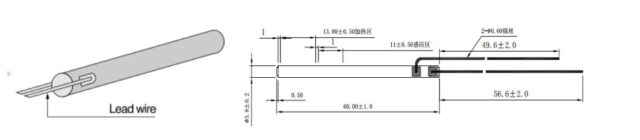 Ceramic heating core structure diagram