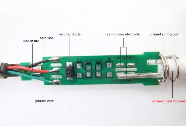 Front disassembly drawing of Soldering Iron