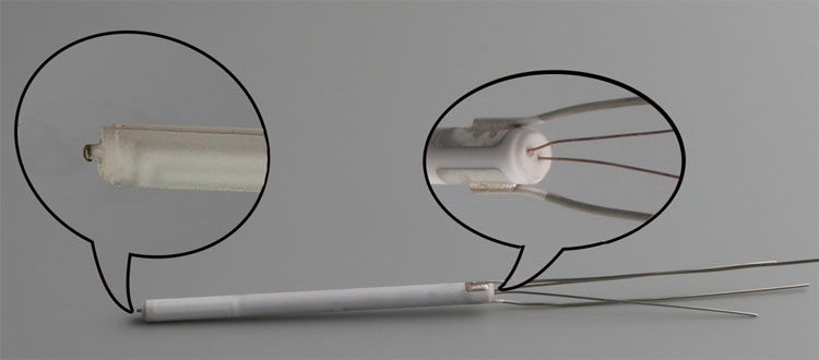 PT1000 Temperature Sensor Integrated in MCH heater 